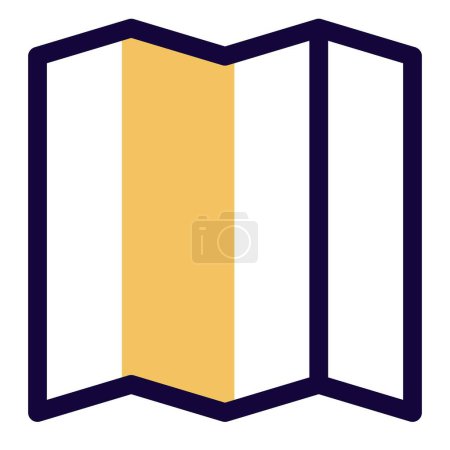 Illustration for Folding screen used as room divider. - Royalty Free Image