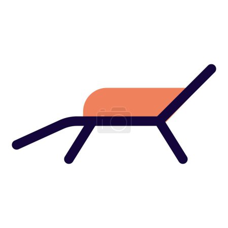 Illustration for Comfortable chaise lounge or deckchair. - Royalty Free Image
