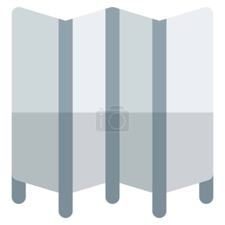 Illustration for For area separation by using foldable screen. - Royalty Free Image