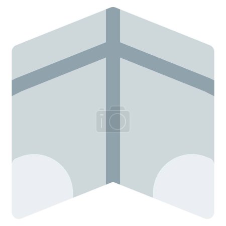 Illustration for Used of folding screen or divider for privacy. - Royalty Free Image