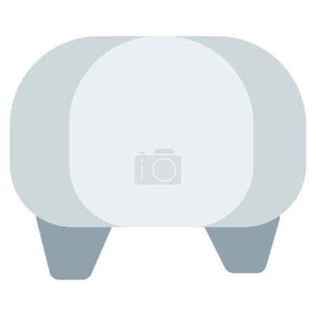 Illustration for Modern designed ottoman used as footstool - Royalty Free Image