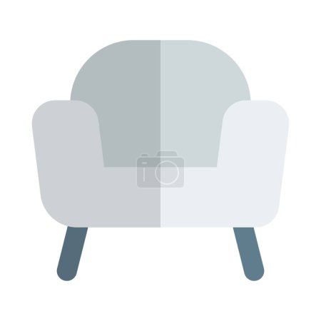 Illustration for Chair with side pieces for arms support. - Royalty Free Image