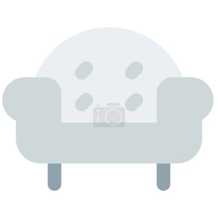 Illustration for Bergere, wide seated vintage chair. - Royalty Free Image