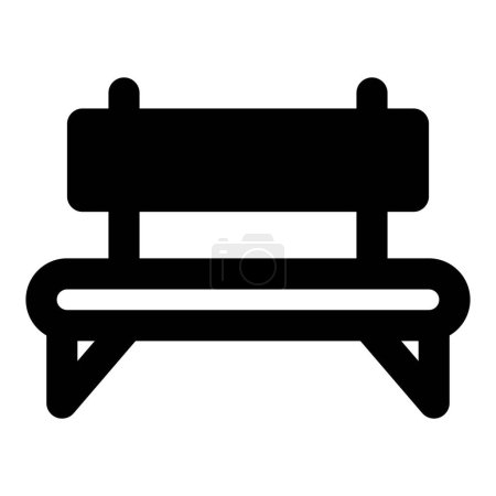 Illustration for Bench, long wooden seat for multiple people. - Royalty Free Image