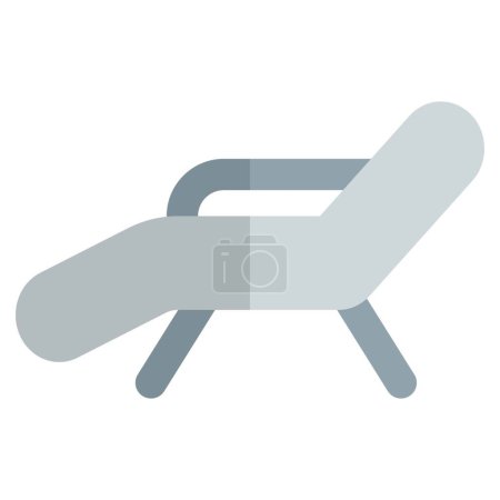 Illustration for Comfortable chaise lounge or deckchair. - Royalty Free Image