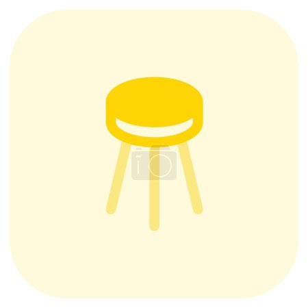 Illustration for Cushioned stool often used in cafes - Royalty Free Image