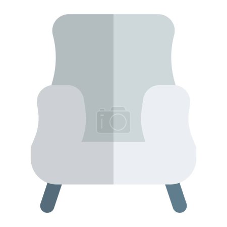 Illustration for Stylish comfortable chair with side arms. - Royalty Free Image