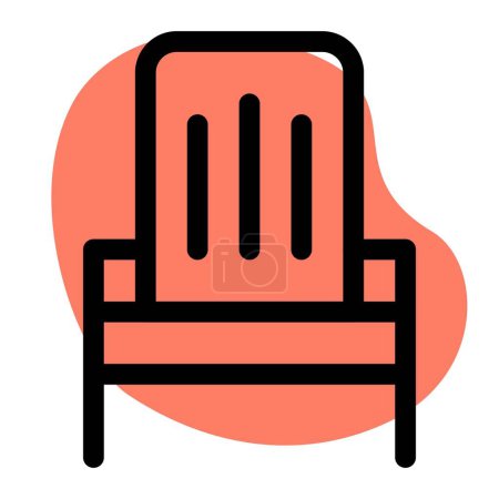 Illustration for Comfy adirondack chair for lounging. - Royalty Free Image