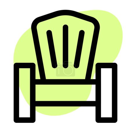 Illustration for Adirondack chair used for relaxation. - Royalty Free Image