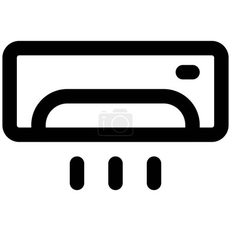 Illustration for Split air conditioner mounted on the wall. - Royalty Free Image
