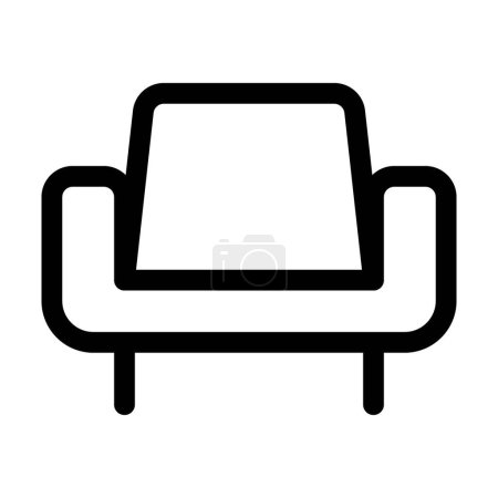 Illustration for Cozy arm-rest equipped cushioned chair. - Royalty Free Image