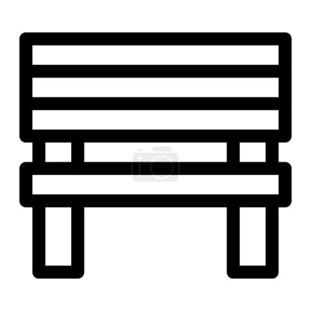 Illustration for Multiple-person wooden bench for seating. - Royalty Free Image