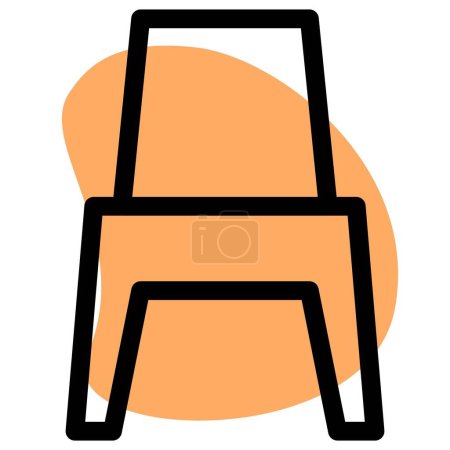 Téléchargez les illustrations : Une chaise bofinger en plastique de taille adulte. - en licence libre de droit