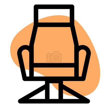Illustration for Office chair with armrest and back support. - Royalty Free Image