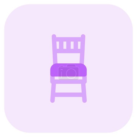Illustration for Chiavarina, a wooden chair with cushioned seat. - Royalty Free Image