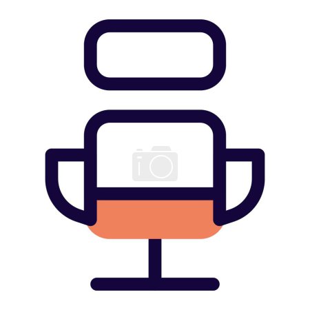 Illustration for Separated head and backrest in eames chair. - Royalty Free Image