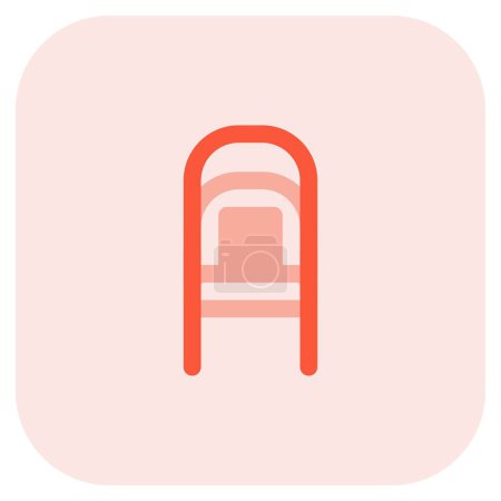 Illustration for Porter chair commonly used for carrying passengers - Royalty Free Image