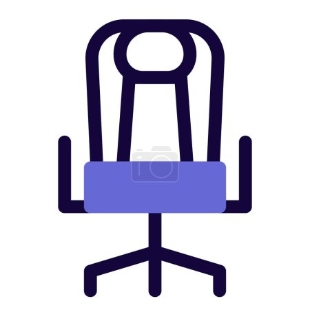 Illustration for Revolving chair with single central leg - Royalty Free Image