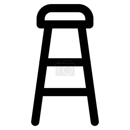 Illustration for Stool with extended legs and a seat. - Royalty Free Image