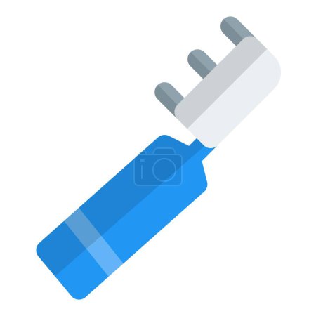 Illustration for Electrically powered oral hygiene toothbrush. - Royalty Free Image
