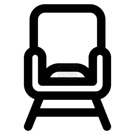 Illustration for Upholstered seating piece, chair and a half. - Royalty Free Image