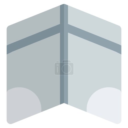 Illustration for Folding screen, a type of free-standing furniture. - Royalty Free Image