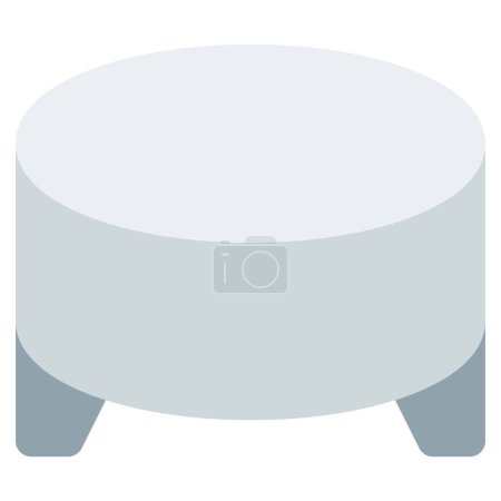 Illustration for Footstool, a low stool for supporting the feet. - Royalty Free Image