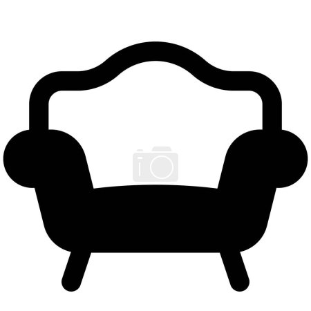 Illustration for Cushioned sofa for lounge and living - Royalty Free Image
