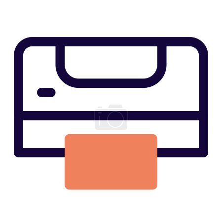 Illustration for Office printer for making hardcopies - Royalty Free Image