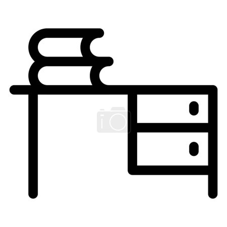 Téléchargez les illustrations : Bureau, une table avec plusieurs commodes. - en licence libre de droit