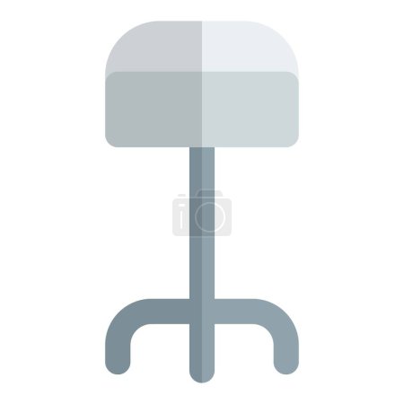 Illustration for Cushioned revolving stool for patients. - Royalty Free Image