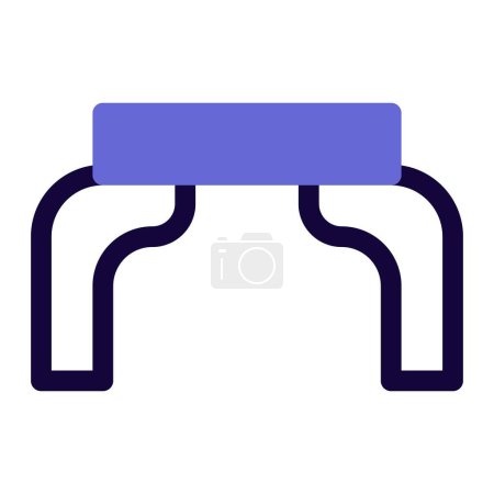 Illustration for Footstep stool with rubber matting. - Royalty Free Image