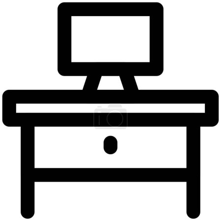 Téléchargez les illustrations : Utilisation de la table de bureau pour les travaux de bureau - en licence libre de droit