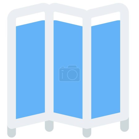 Illustration for Divider used to separate patient bed. - Royalty Free Image