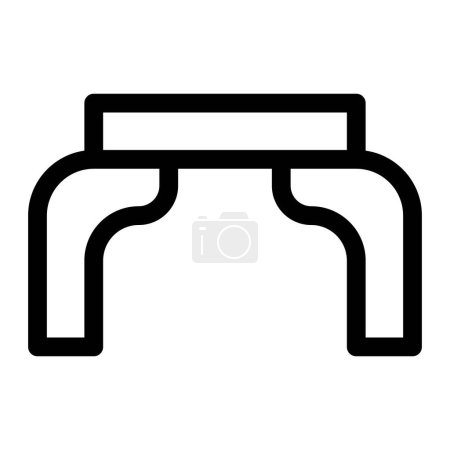 Illustration for Footstep stool with rubber matting. - Royalty Free Image