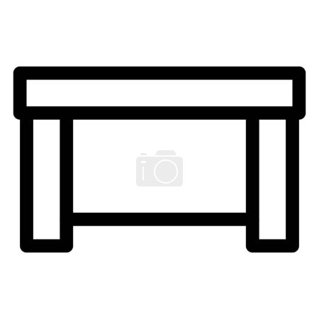 Illustration for Patient-specific single footstep table with rubber matting. - Royalty Free Image