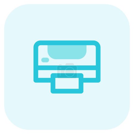 Illustration for Office printer for making hardcopies - Royalty Free Image