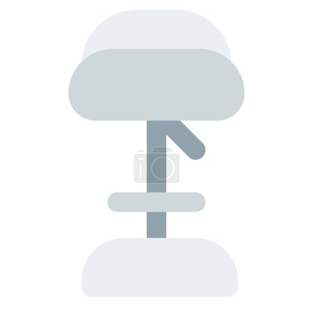 Illustration for Patients revolving stool with adjustable seat height - Royalty Free Image