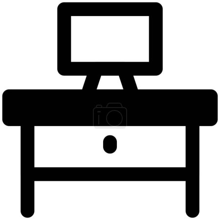 Téléchargez les illustrations : Utilisation de la table de bureau pour les travaux de bureau - en licence libre de droit