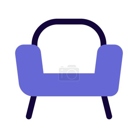 Illustration for Cushioned armchair in sofa style. - Royalty Free Image