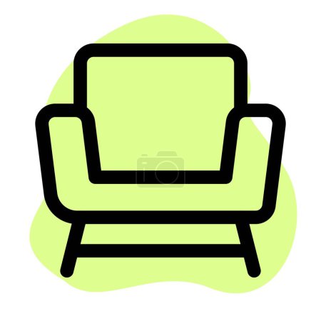 Illustration for Stylish armchair with side rest for living room. - Royalty Free Image