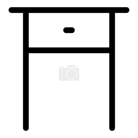 Illustration for End table with storage compartment. - Royalty Free Image