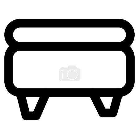 Illustration for Comfortable single seater ottoman stool - Royalty Free Image