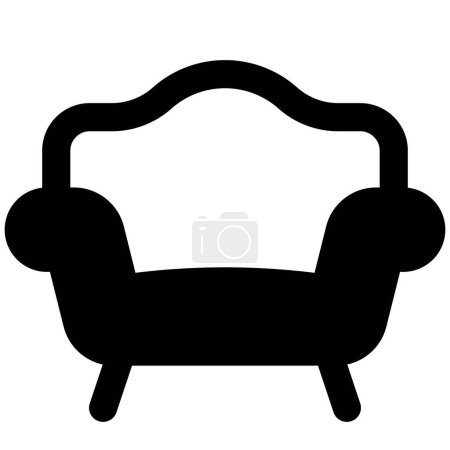 Illustration for Wide backrest sofa with cushioning - Royalty Free Image