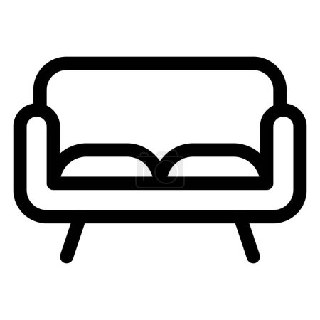 Illustration for Dual seater couch for small spaces - Royalty Free Image
