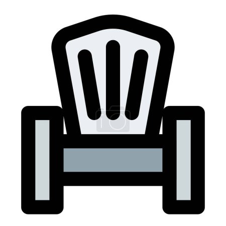 Illustration for Chair with flat back and contoured seat. - Royalty Free Image