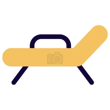 Illustration for Chaise lounge, a piece of cushioned furniture. - Royalty Free Image