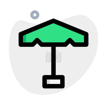 Illustration for Parasol used for providing shade during daytime. - Royalty Free Image