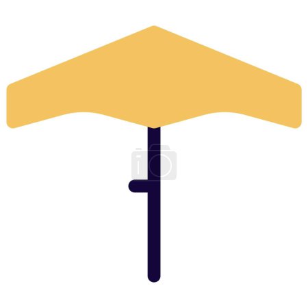 Illustration for Large umbrella placed outdoors during daytime. - Royalty Free Image