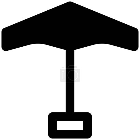 Illustration for Big-size umbrella hung on a stand. - Royalty Free Image